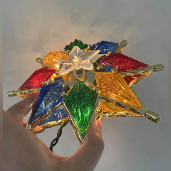 Kurt Adler 10-Light 8-Inch 8-Point Multi-Colored Star Treetop - Picture 7 of 10